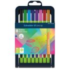 SCHNEIDER Tűfilc készlet, 0,4 mm, SCHNEIDER "Line-Up", 8 különböző szín