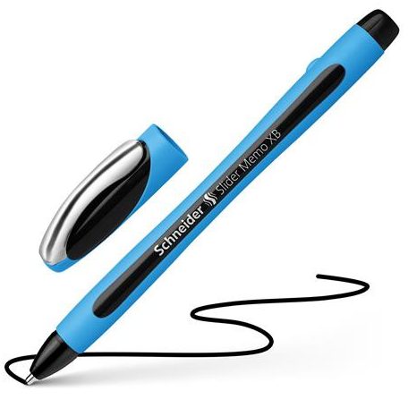 SCHNEIDER Golyóstoll, 0,7 mm, kupakos, SCHNEIDER "Slider Memo XB", fekete
