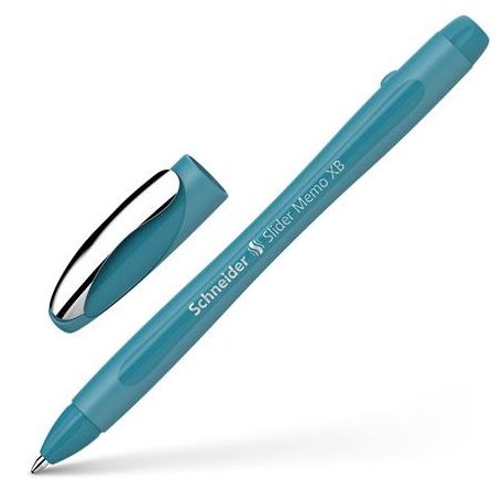 SCHNEIDER Golyóstoll, 0,7 mm, kupakos, SCHNEIDER "Slider Memo XB", pávakék