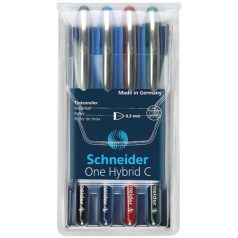   SCHNEIDER Rollertoll készlet, 0,3 mm, SCHNEIDER "One Hybrid C", 4 szín