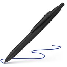   SCHNEIDER Golyóstoll, 0,5 mm, nyomógombos, fekete színű tolltest, SCHNEIDER "Reco", kék