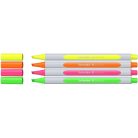SCHNEIDER Szövegkiemelő toll készlet, 1-4 mm, SCHNEIDER "Shine-Up", 4 különböző szín