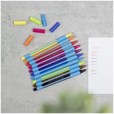 SCHNEIDER Golyóstoll, 0,7 mm, kupakos, SCHNEIDER "Slider Edge XB", fekete