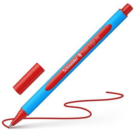 SCHNEIDER Golyóstoll, 0,7 mm, kupakos, SCHNEIDER "Slider Edge XB", piros