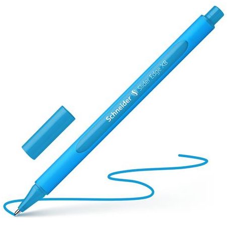 SCHNEIDER Golyóstoll, 0,7 mm, kupakos, SCHNEIDER "Slider Edge XB", világoskék