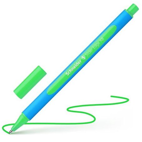 SCHNEIDER Golyóstoll, 0,7 mm, kupakos, SCHNEIDER "Slider Edge XB", zöld
