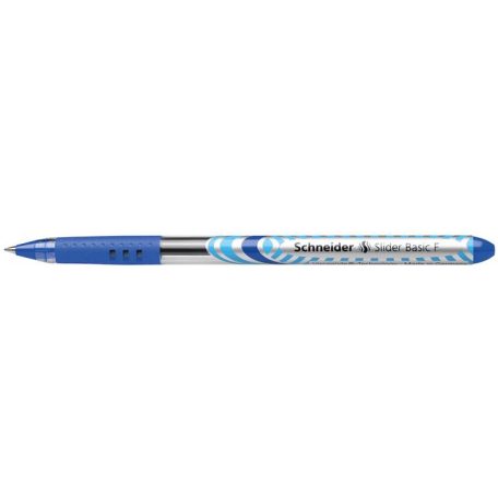 SCHNEIDER Golyóstoll, 0,3 mm, kupakos, SCHNEIDER "Slider Basic F", kék