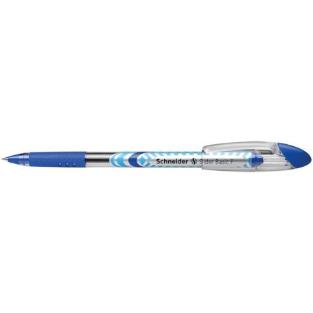 SCHNEIDER Golyóstoll, 0,3 mm, kupakos, SCHNEIDER "Slider Basic F", kék