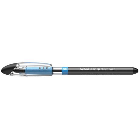 SCHNEIDER Golyóstoll, 0,7 mm, kupakos, SCHNEIDER "Slider Basic XB", fekete