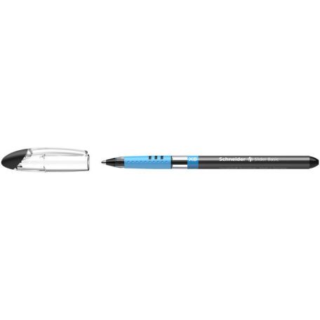 SCHNEIDER Golyóstoll, 0,7 mm, kupakos, SCHNEIDER "Slider Basic XB", fekete