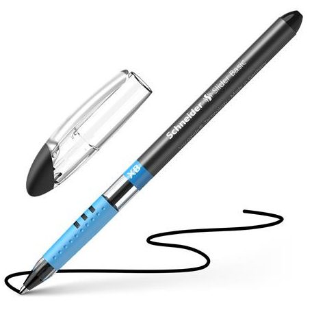 SCHNEIDER Golyóstoll, 0,7 mm, kupakos, SCHNEIDER "Slider Basic XB", fekete