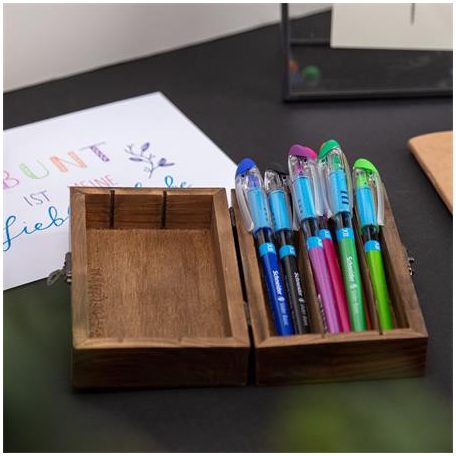 SCHNEIDER Golyóstoll, 0,7 mm, kupakos, SCHNEIDER "Slider Basic XB", fekete