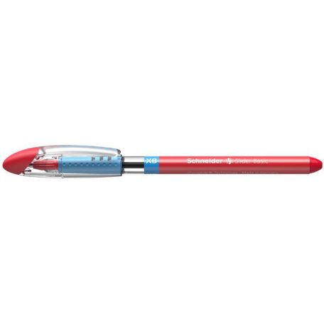 SCHNEIDER Golyóstoll, 0,7 mm, kupakos, SCHNEIDER "Slider Basic XB", piros