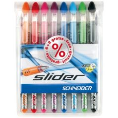   SCHNEIDER Golyóstoll készlet, 0,7 mm, kupakos, SCHNEIDER "Slider Basic XB", vegyes színek