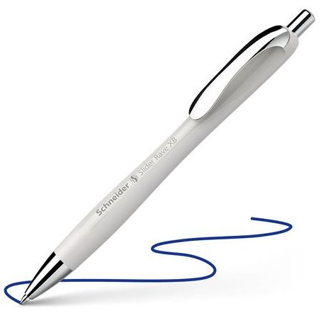 SCHNEIDER Golyóstoll, 0,7 mm, nyomógombos, SCHNEIDER "Slider Rave XB", ezüst szürke