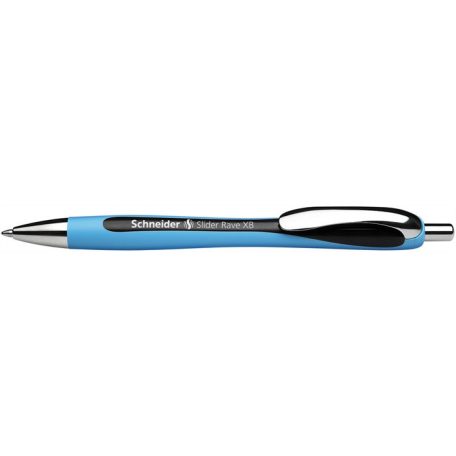 SCHNEIDER Golyóstoll, 0,7 mm, nyomógombos, SCHNEIDER "Slider Rave XB", fekete