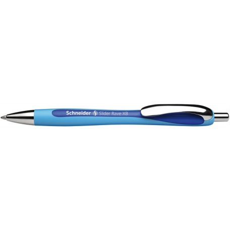 SCHNEIDER Golyóstoll, 0,7 mm, nyomógombos, SCHNEIDER "Slider Rave XB", kék