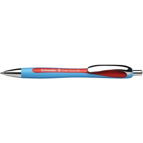 SCHNEIDER Golyóstoll, 0,7 mm, nyomógombos, SCHNEIDER "Slider Rave XB", piros