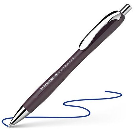 SCHNEIDER Golyóstoll, 0,7 mm, nyomógombos, SCHNEIDER "Slider Rave XB", szilva lila