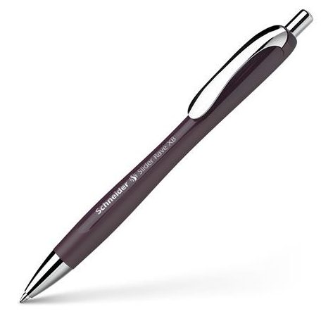 SCHNEIDER Golyóstoll, 0,7 mm, nyomógombos, SCHNEIDER "Slider Rave XB", szilva lila