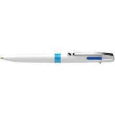   SCHNEIDER Golyóstoll, 0,5 mm, nyomógombos, négyszínű, SCHNEIDER "Take 4", fehér