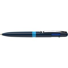   SCHNEIDER Golyóstoll, 0,5 mm, nyomógombos, négyszínű, SCHNEIDER "Take 4", sötétkék