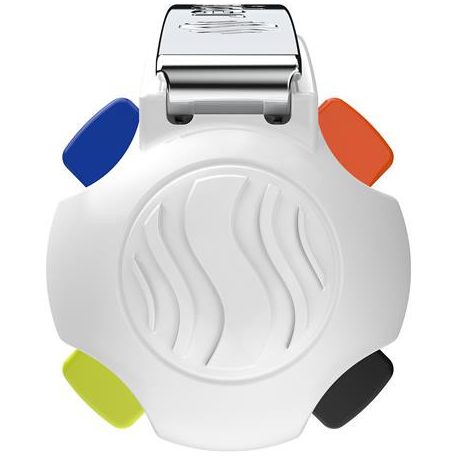 SCHNEIDER Golyóstoll, 0,5 mm, nyomógombos, négyszínű, SCHNEIDER "Take 4 Neon", narancs-fehér