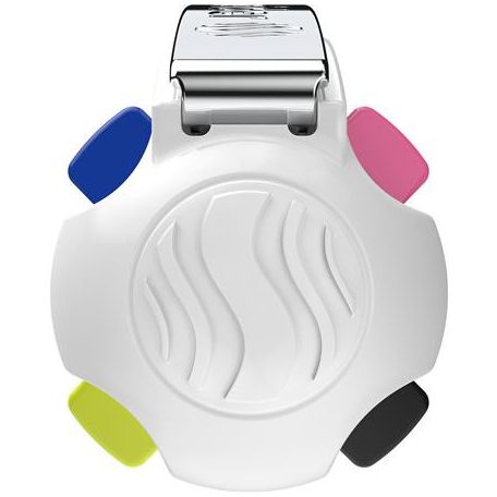 SCHNEIDER Golyóstoll, 0,5 mm, nyomógombos, négyszínű, SCHNEIDER "Take 4 Neon", rózsaszín-fehér