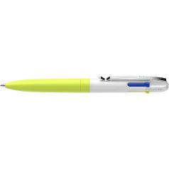   SCHNEIDER Golyóstoll, 0,5 mm, nyomógombos, négyszínű, SCHNEIDER "Take 4 Neon", sárga-fehér