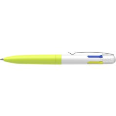   SCHNEIDER Golyóstoll, 0,5 mm, nyomógombos, négyszínű, SCHNEIDER "Take 4 Neon", sárga-fehér