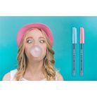 SCHNEIDER Golyóstoll, 0,5 mm, kupakos, SCHNEIDER "Tops 505 M Bubble Gum" kék, limitált kiadás