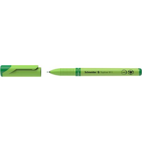 SCHNEIDER Tűfilc, 0,4 mm, cserélhető betétes, SCHNEIDER "Topliner 911", zöld