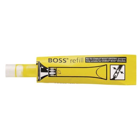 STABILO Utántöltő "Boss" szövegkiemelőhöz, STABILO "Boss", sárga