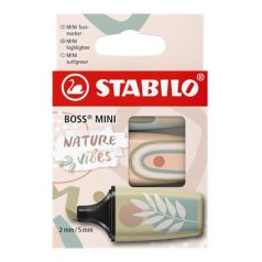   STABILO Szövegkiemelő készlet, 1-4 mm, STABILO "Boss Mini Nature vibes", 3 különböző szín