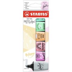   STABILO Szövegkiemelő készlet, STABILO, "Boss Mini Pastellove", 6 különböző szín