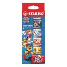 STABILO Szövegkiemelő készlet, 2-5 mm, STABILO "Boss Mini", Mancs őrjárat, 6 különböző szín