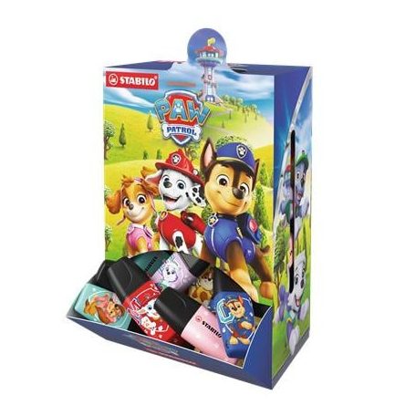 STABILO Szövegkiemelő display, 2-5 mm, STABILO "Boss Mini", Mancs őrjárat, 6 különböző szín