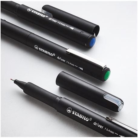 STABILO Tűfilc, 0,4 mm, STABILO "dr!ver", zöld