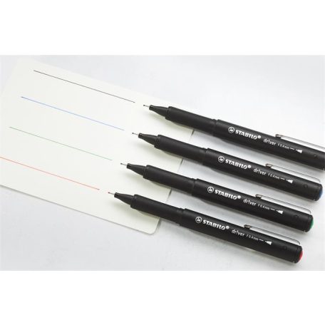 STABILO Tűfilc, 0,4 mm, STABILO "dr!ver", fekete