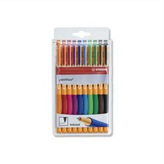   STABILO Rollertoll készlet, 0,5 mm, STABILO "PointVisco", 10 különböző szín