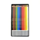 STABILO Pasztell ceruza készlet, kerek, fém doboz, STABILO "CarbOthello", 12 különböző szín