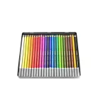 STABILO Pasztell ceruza készlet, kerek, fém doboz, STABILO "CarbOthello", 24 különböző szín