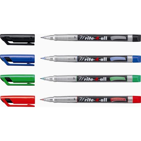STABILO Alkoholos marker, 0,4 mm, kúpos, STABILO "Write-4-all", piros