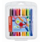 STABILO Filctoll készlet, 1 mm, STABILO "Cappi", 12 különböző szín