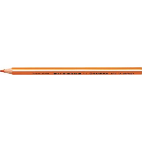STABILO Színes ceruza, háromszögletű, vastag, STABILO "Trio thick", narancssárga