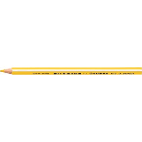 STABILO Színes ceruza, háromszögletű, vastag, STABILO "Trio thick", sárga