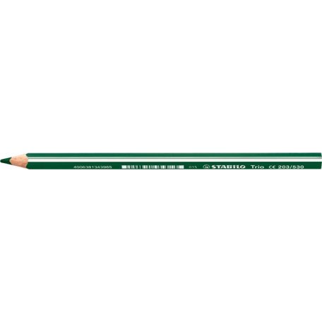 STABILO Színes ceruza, háromszögletű, vastag, STABILO "Trio thick", zöld