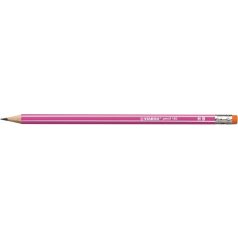   STABILO Grafitceruza radírral, HB, hatszögletű, STABILO "Pencil 160", rózsaszín