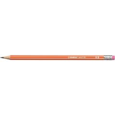   STABILO Grafitceruza radírral, HB, hatszögletű, STABILO "Pencil 160", narancs