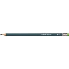   STABILO Grafitceruza radírral, HB, hatszögletű, STABILO "Pencil 160", olajzöld